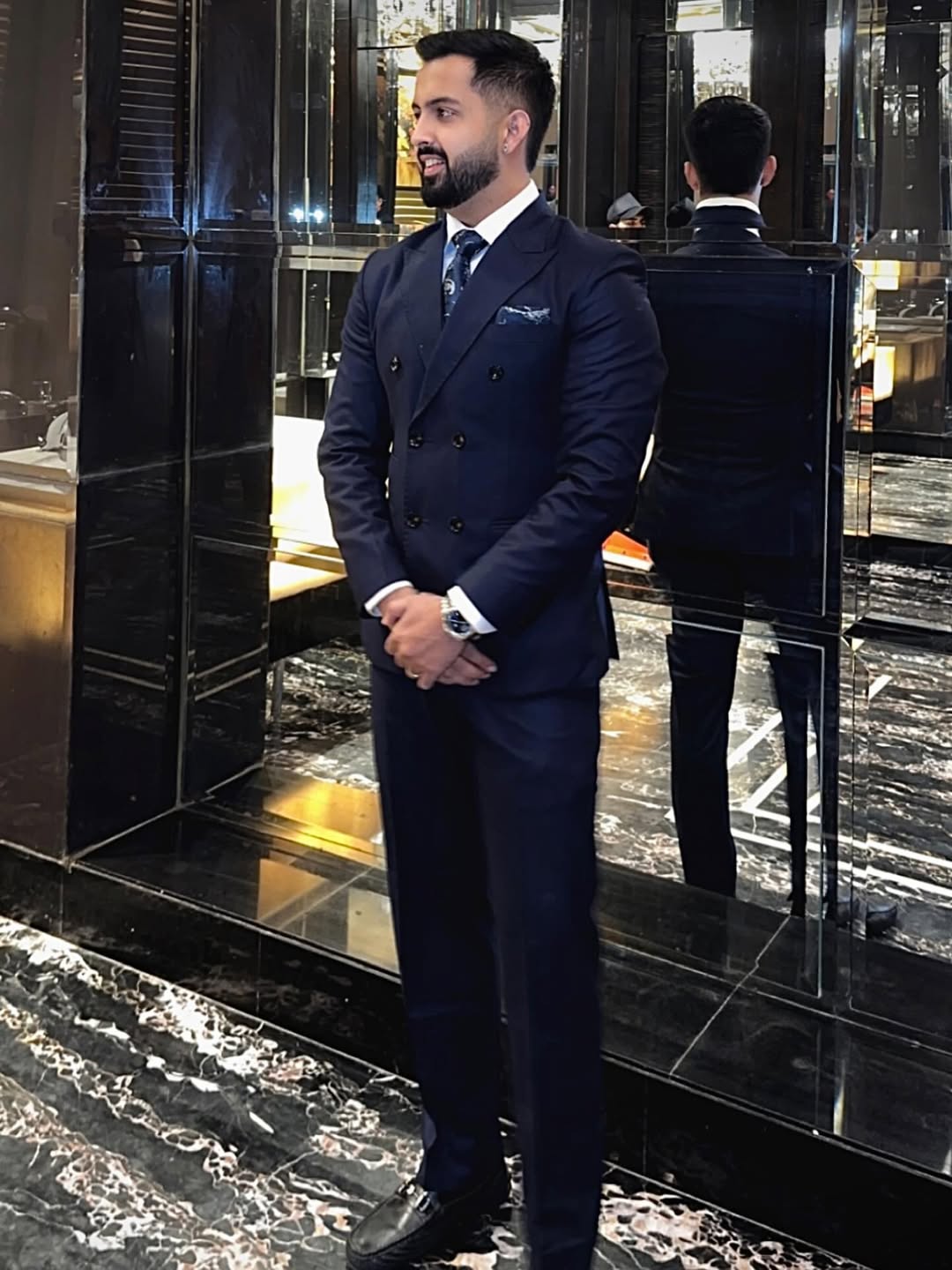 Navyblue Double Breasted Suit For Men