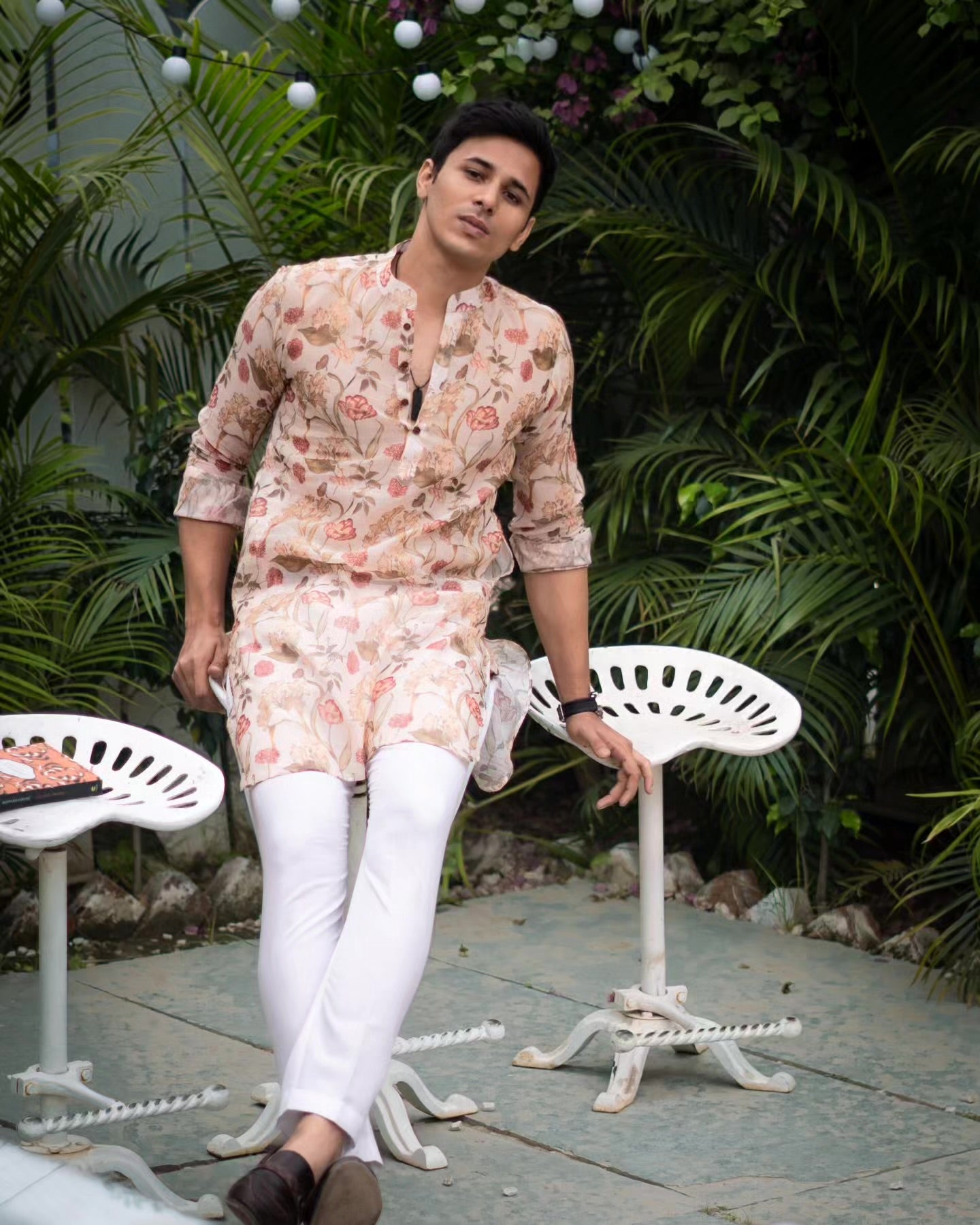 Jardin Royal Ivory Silk Kurta