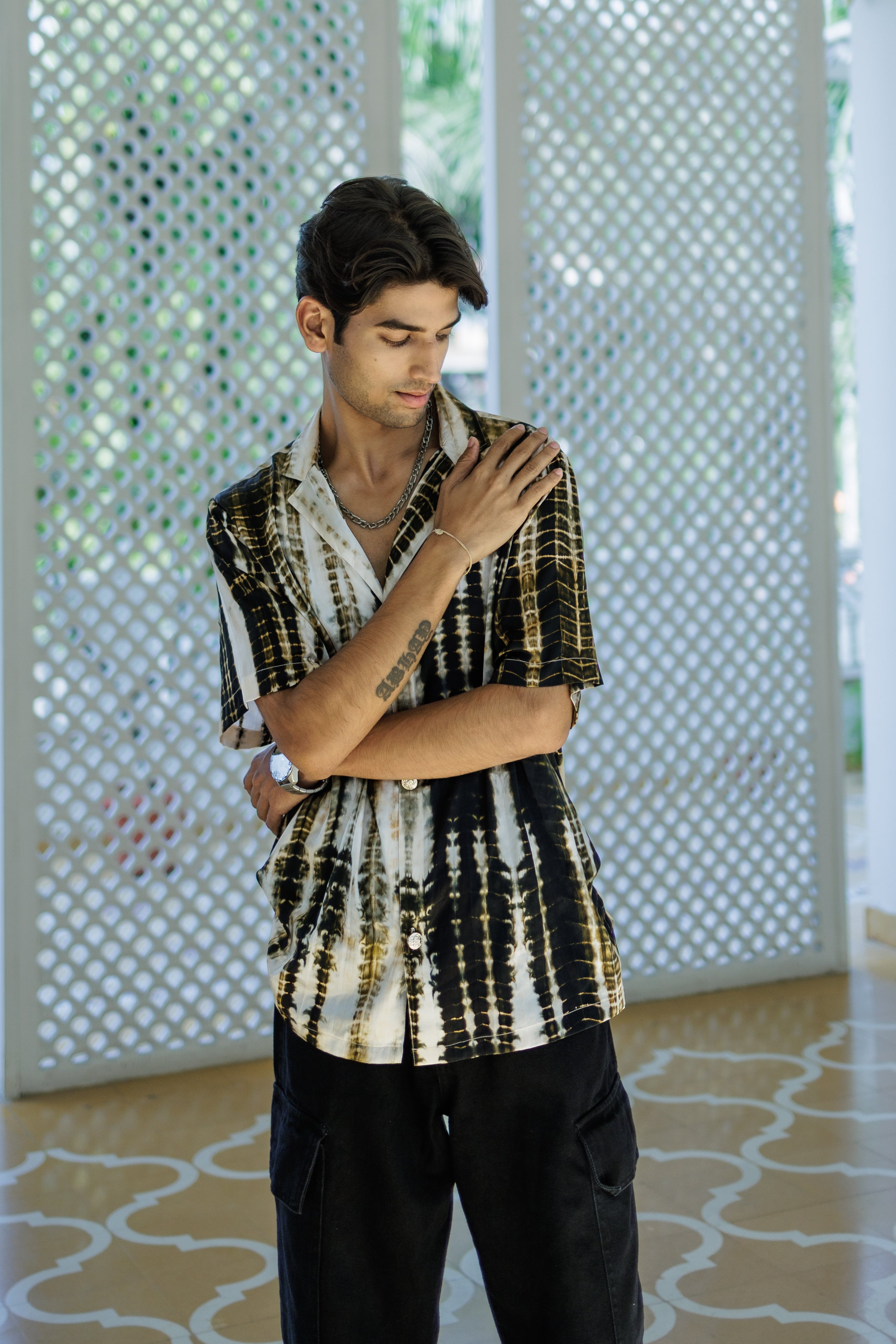 Midnight Mirage Tie-Dye Resort Shirt