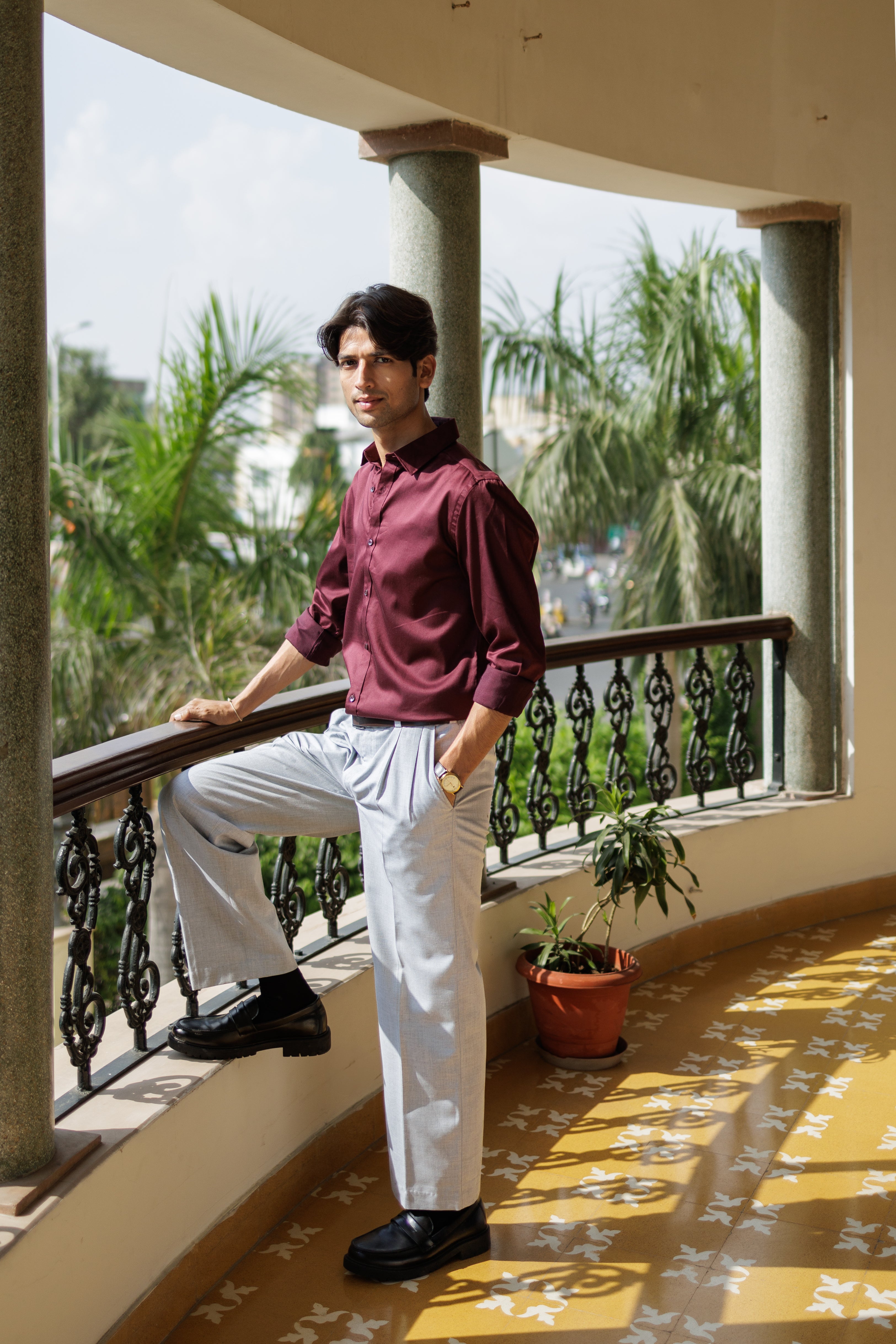 Classic Wine Formal Shirt