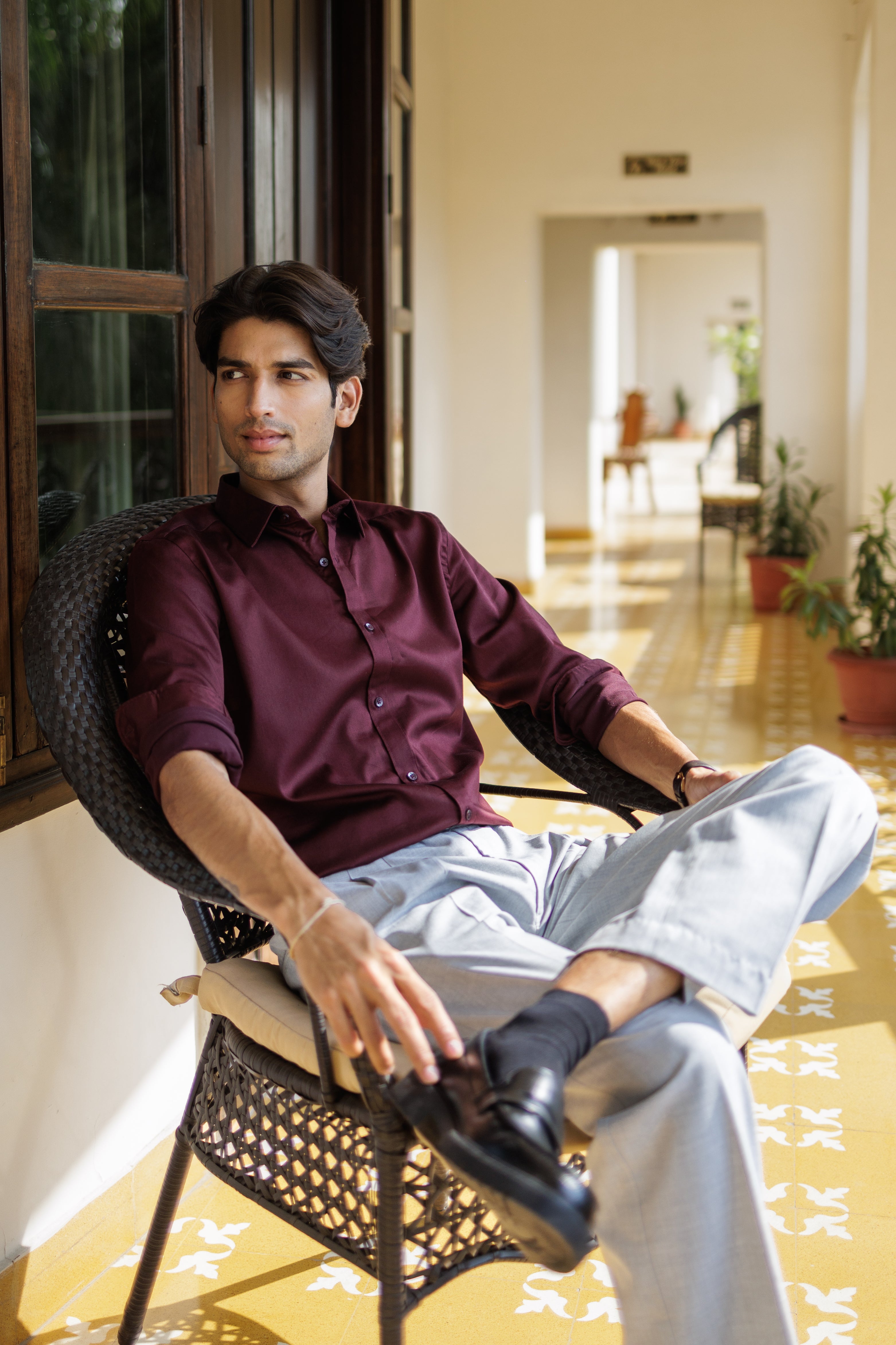 Classic Wine Formal Shirt