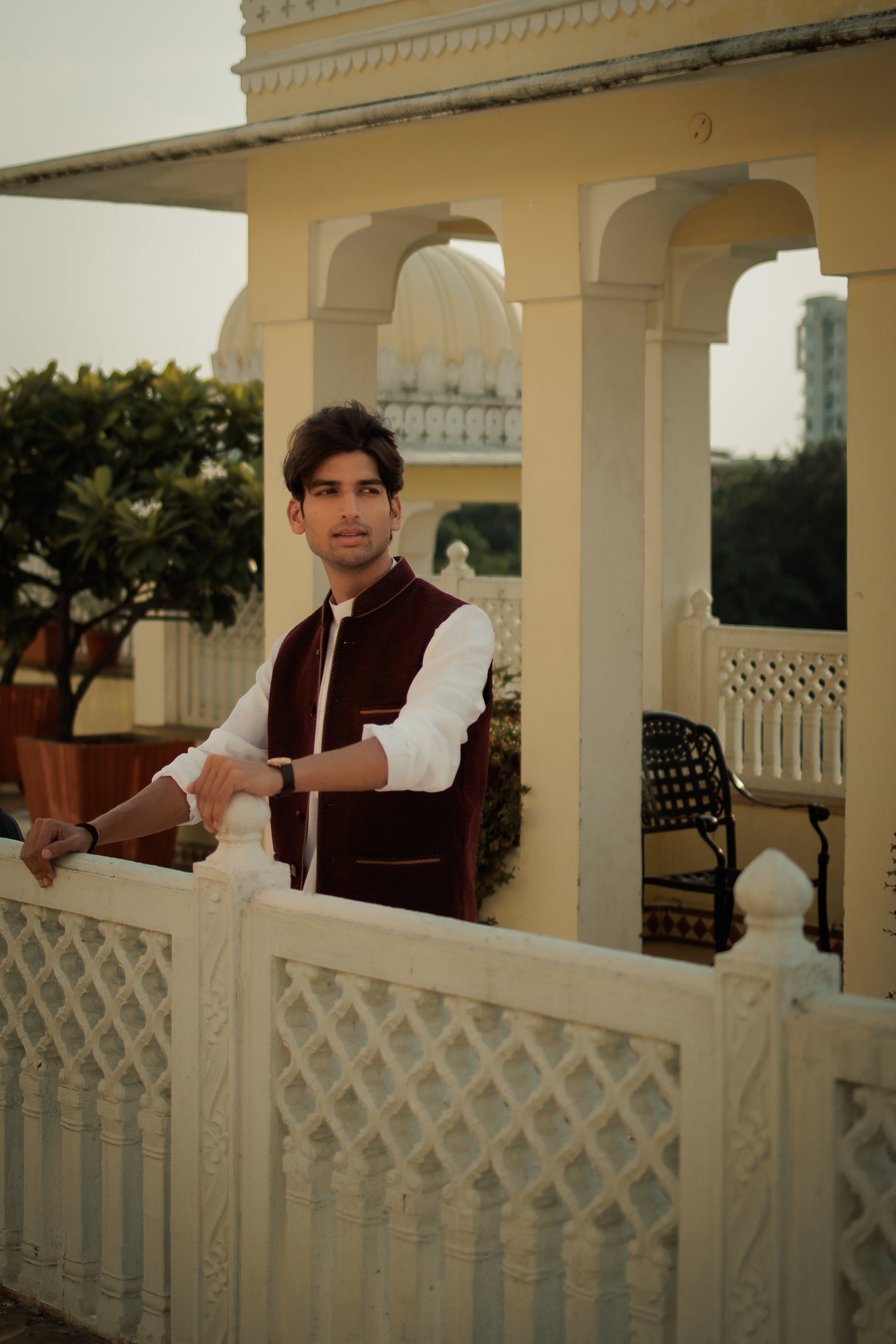 Royal Maroon Kurta Bandi Set