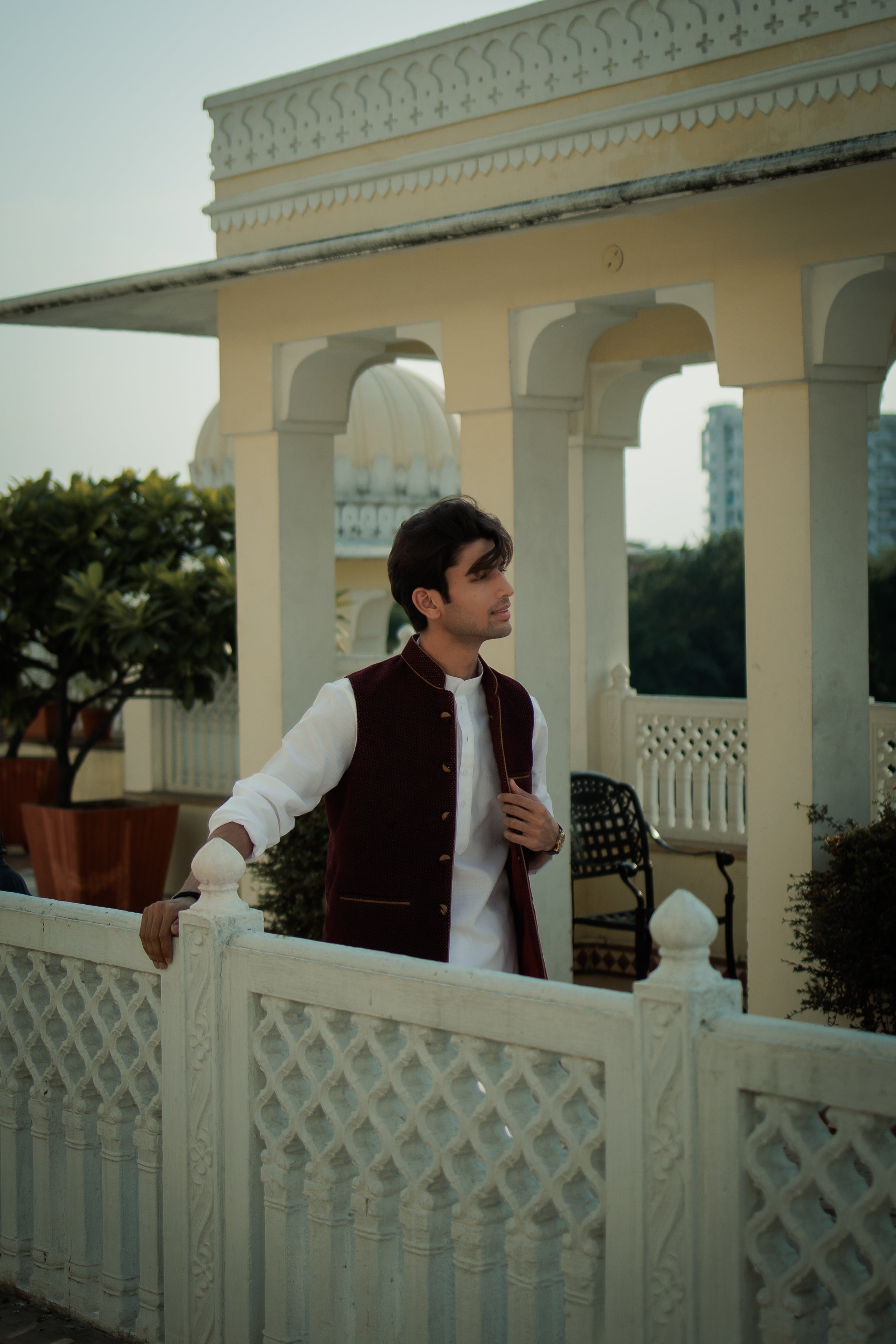 Royal Maroon Kurta Bandi Set
