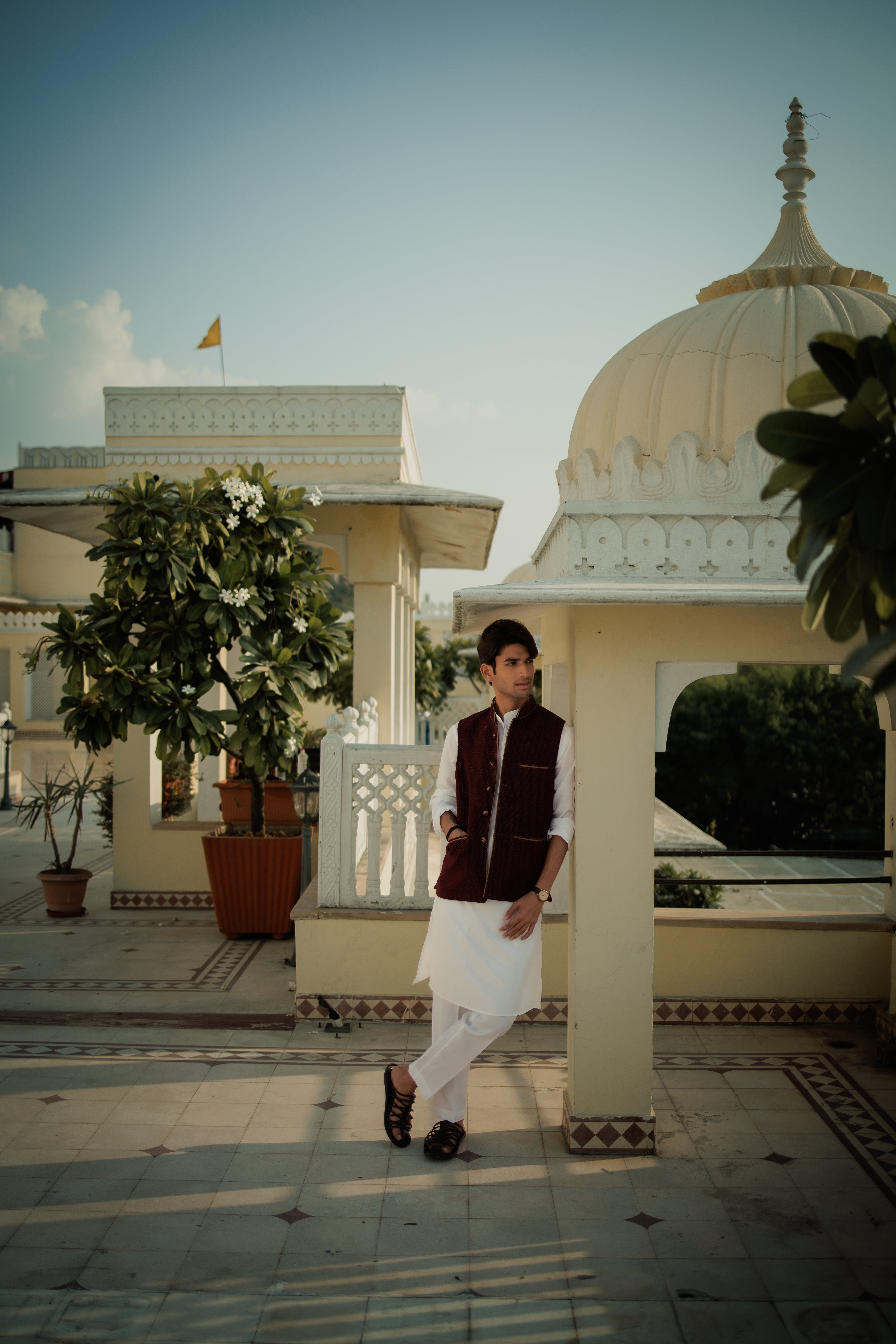 Royal Maroon Kurta Bandi Set