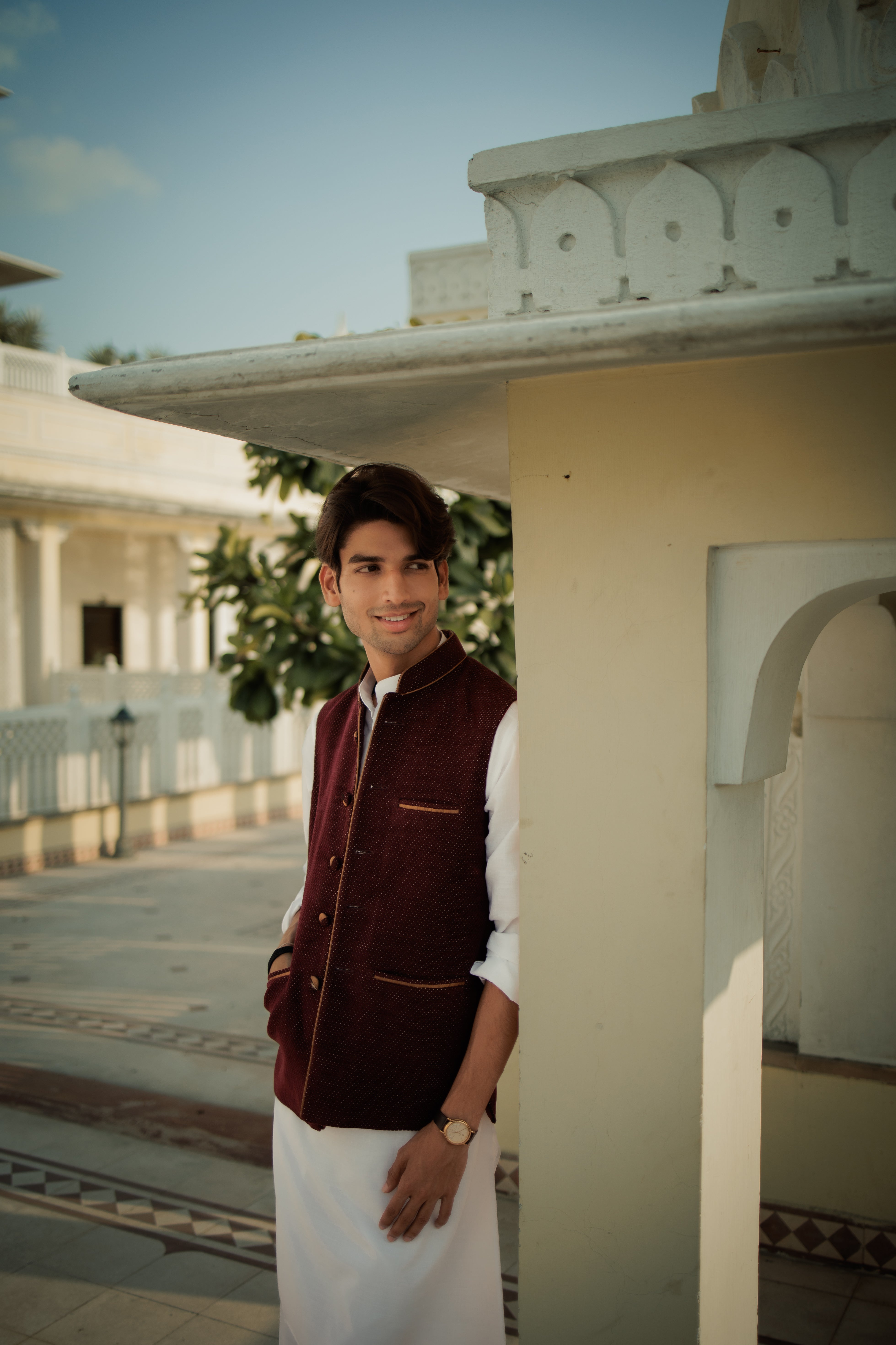 Royal Maroon Kurta Bandi Set