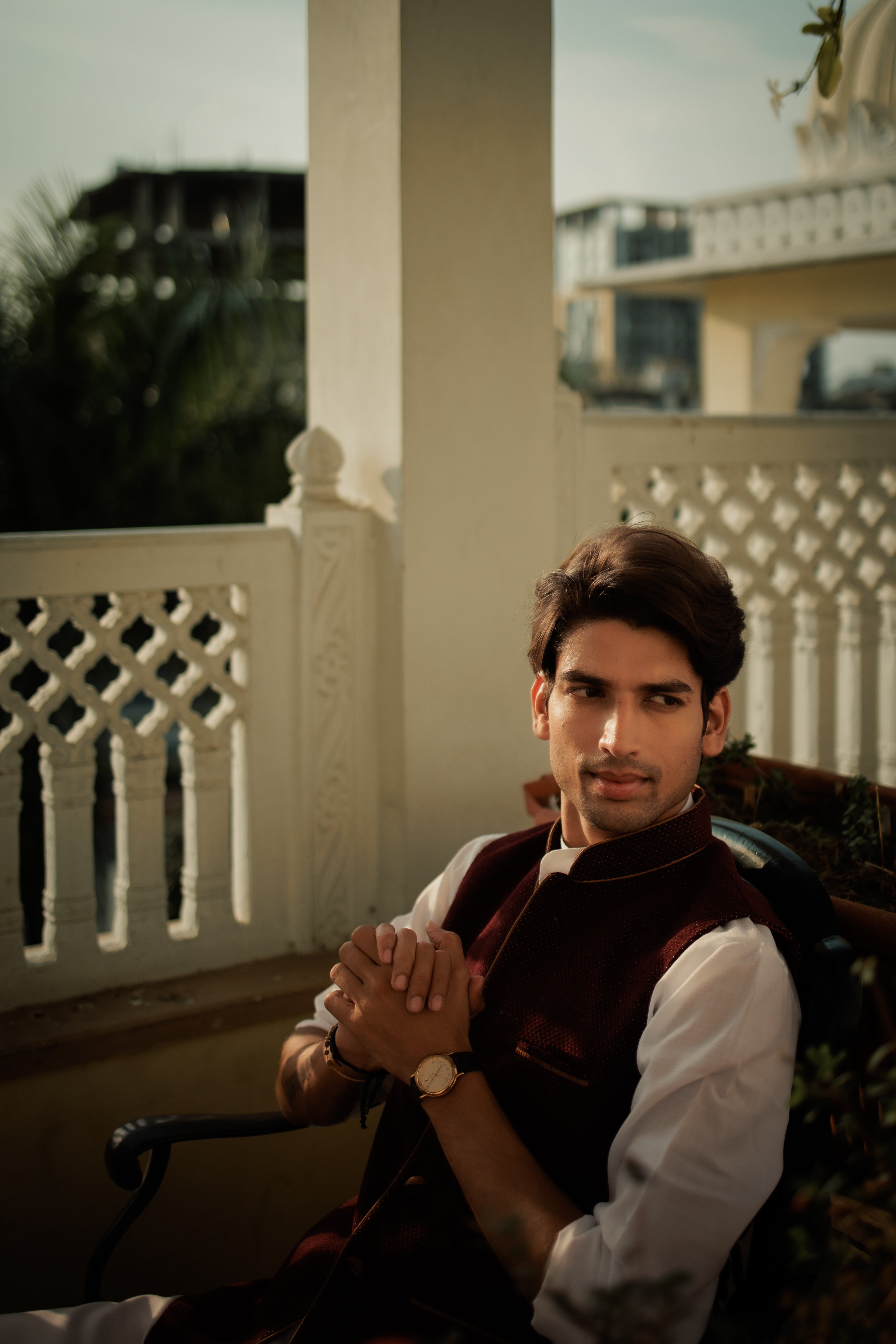 Royal Maroon Kurta Bandi Set