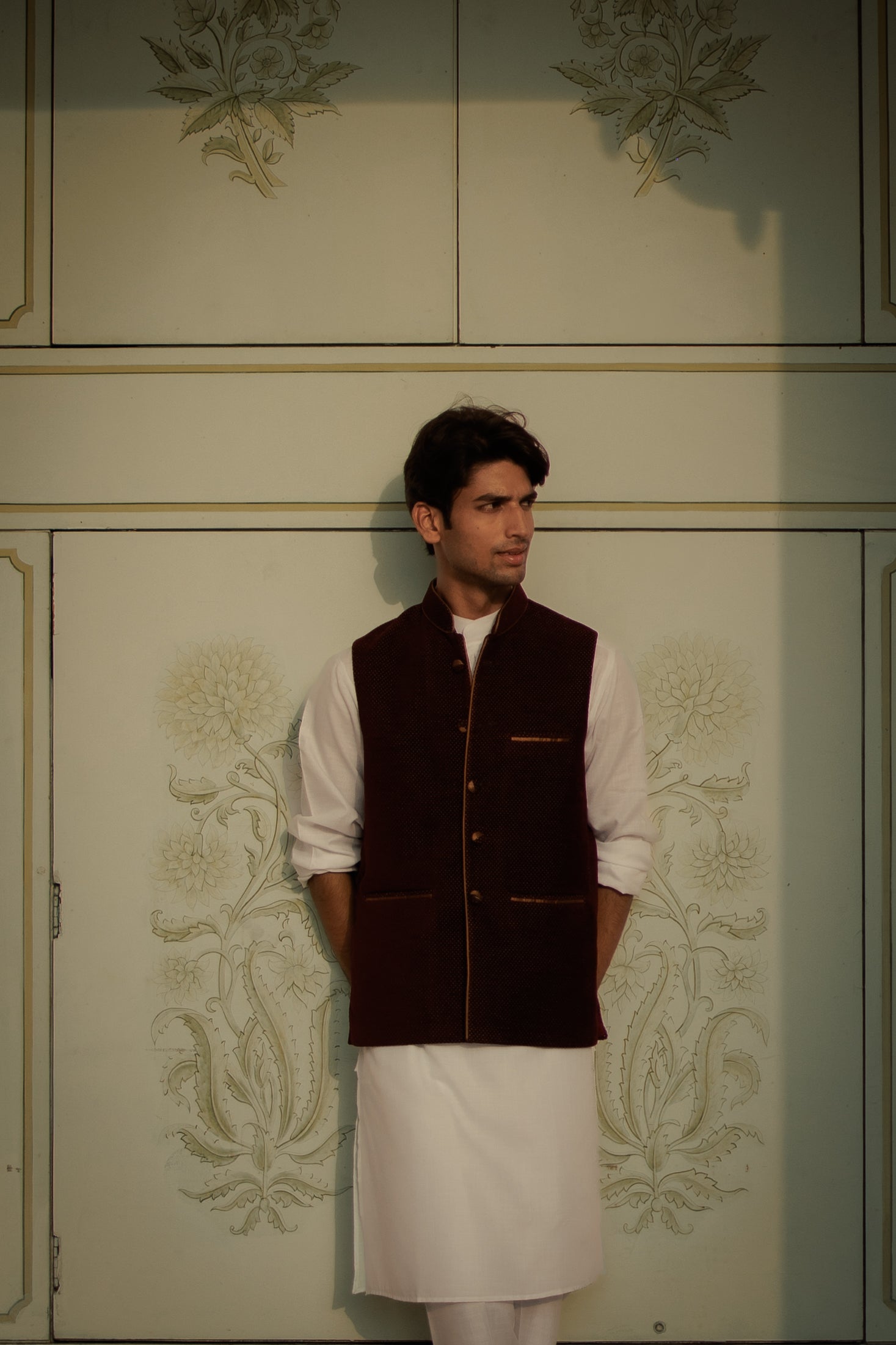 Royal Maroon Kurta Bandi Set