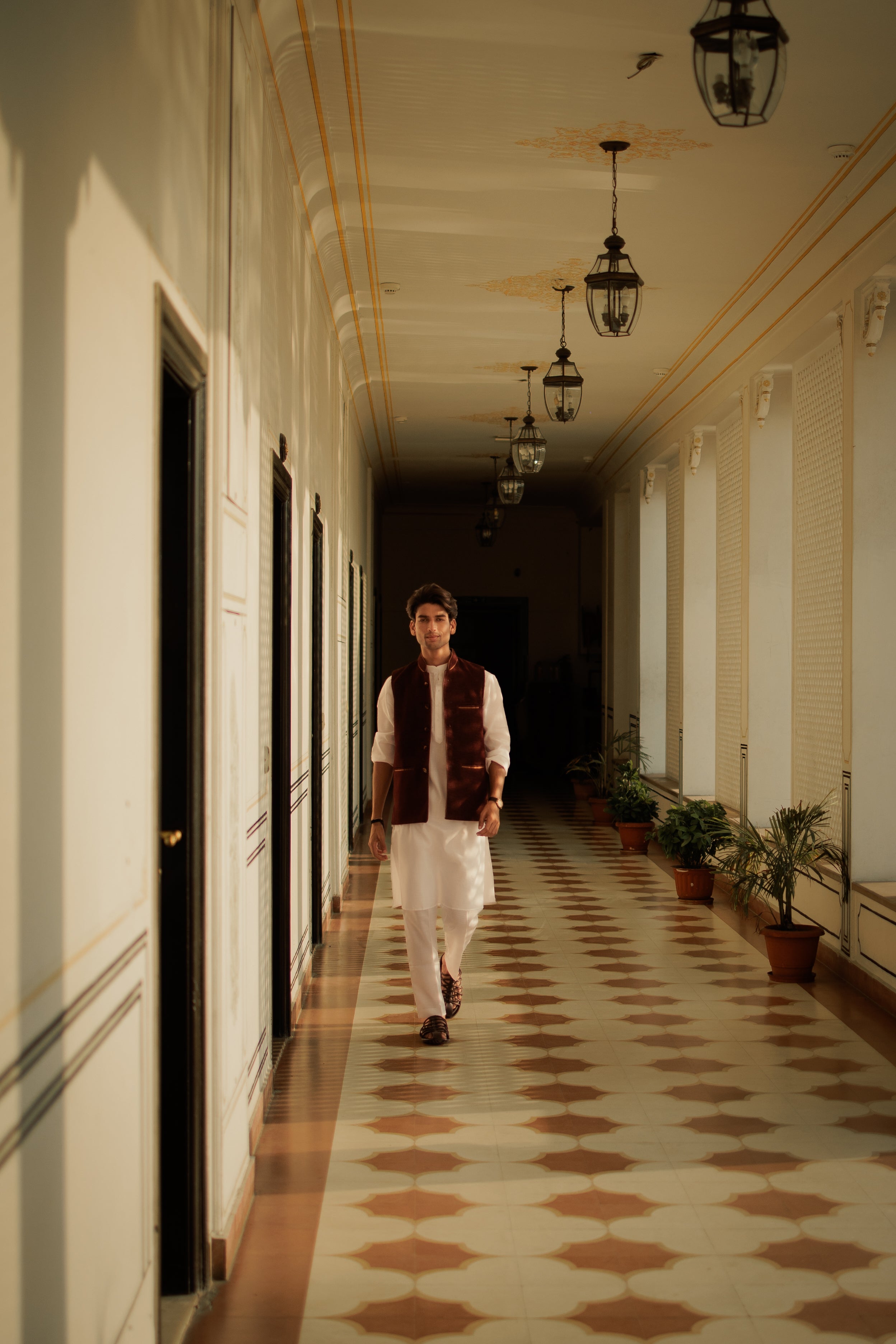 Royal Maroon Kurta Bandi Set