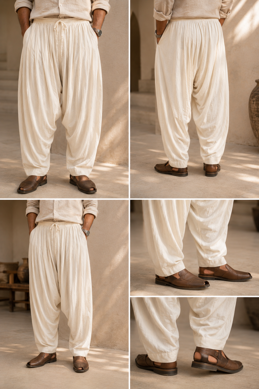 Off White Pathani Pant