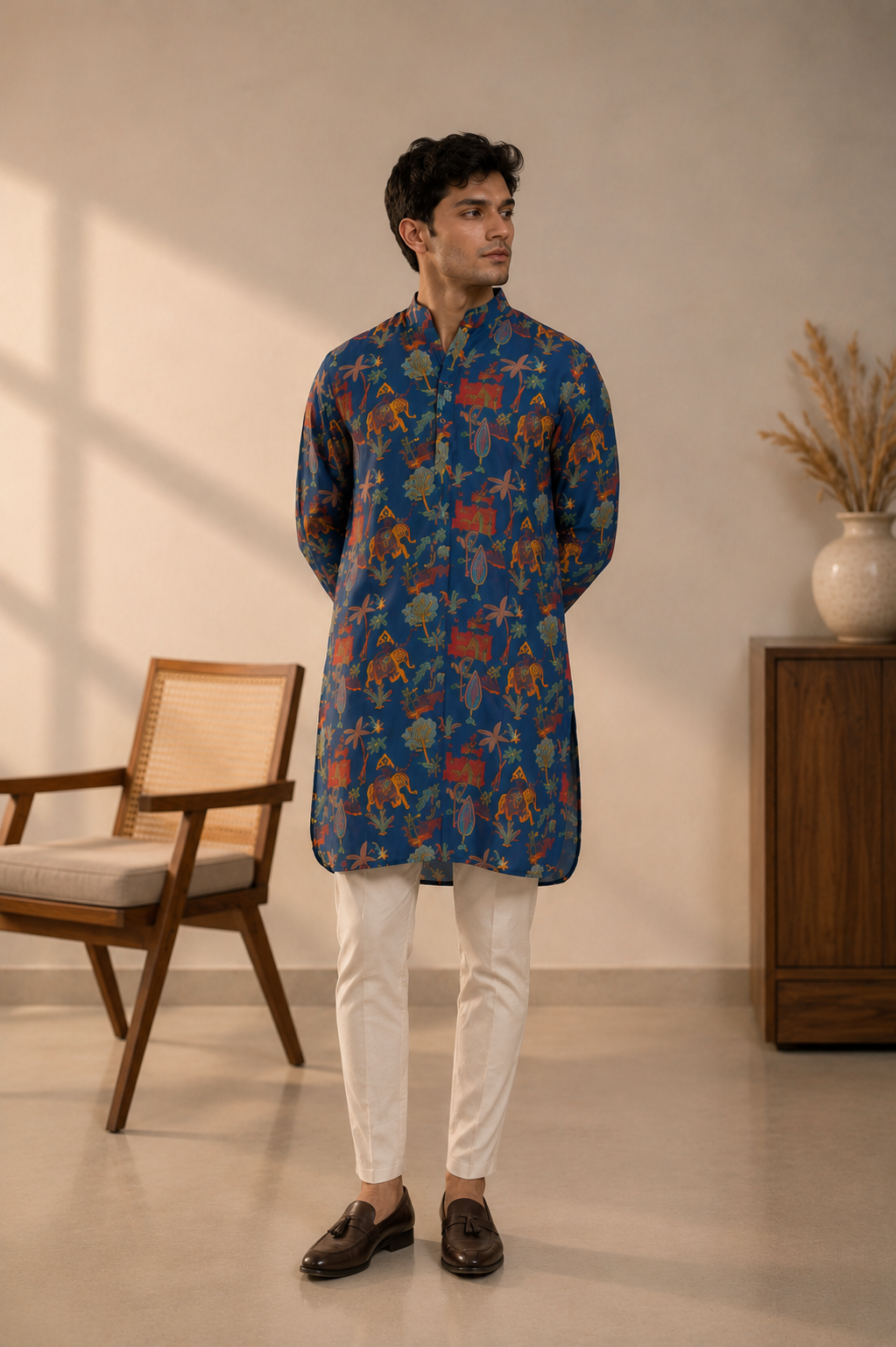 Joyeal Elephant Ganganagery Kurta