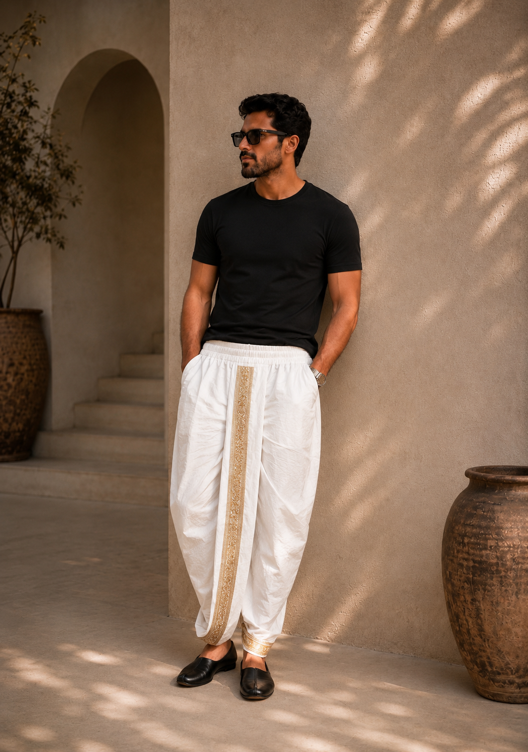 Hitch Classic White Dhoti