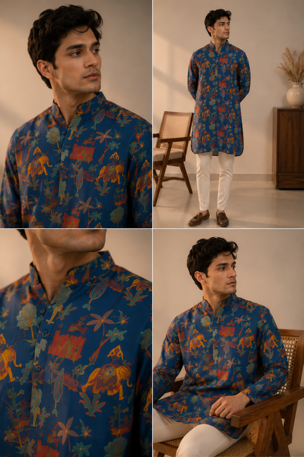 Joyeal Elephant Ganganagery Kurta