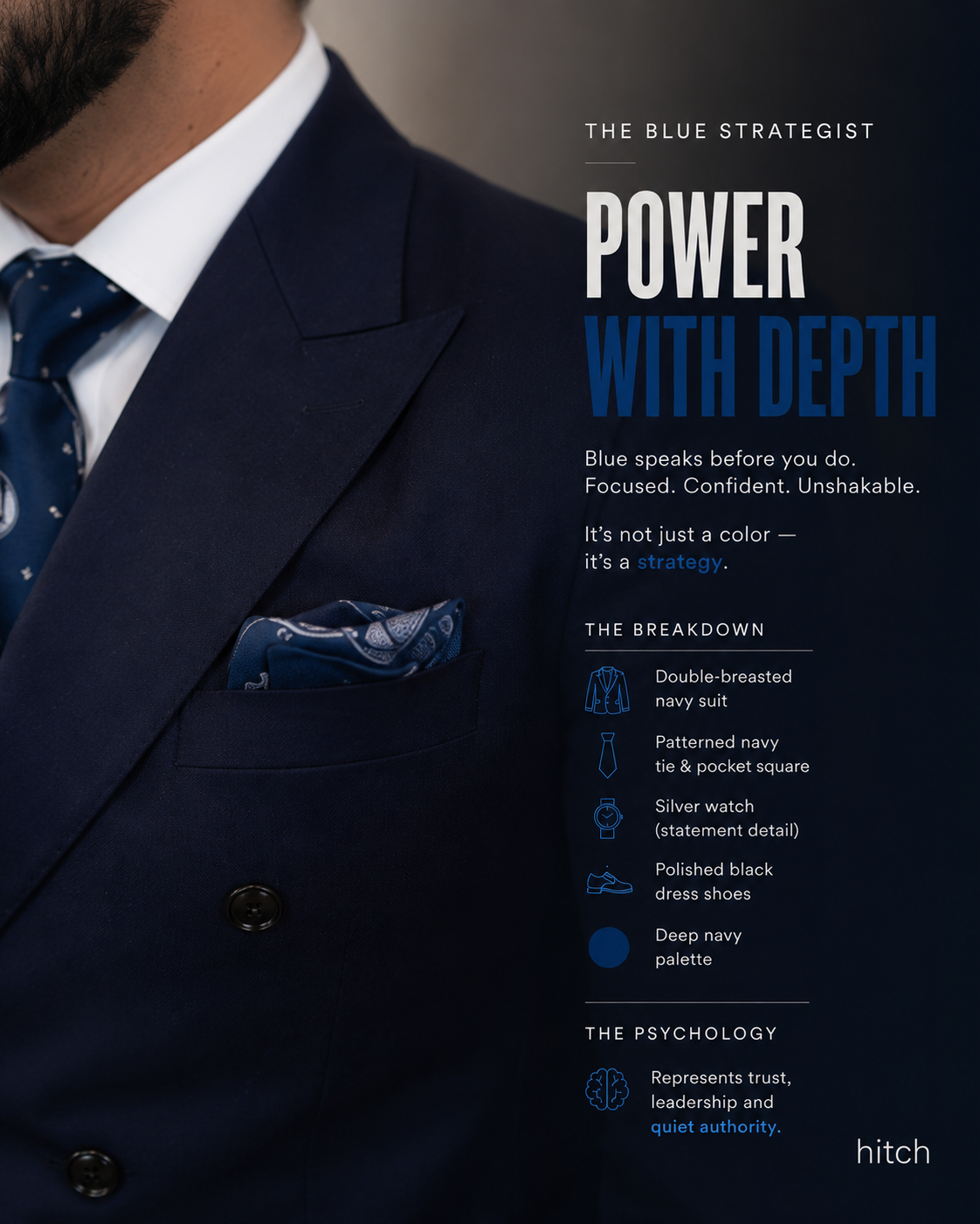 Navyblue Double Breasted Suit For Men