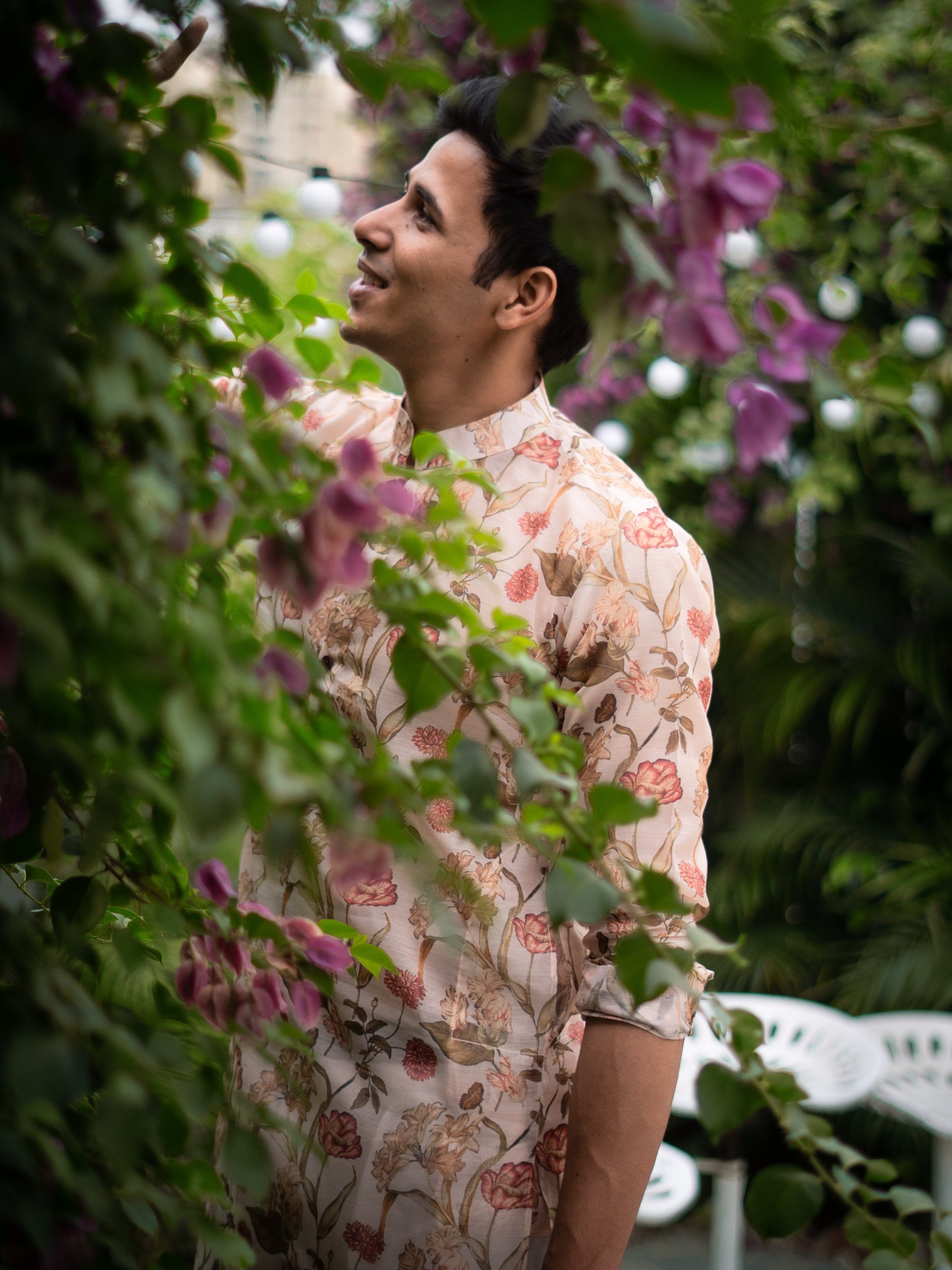 Jardin Royal Ivory Silk Kurta